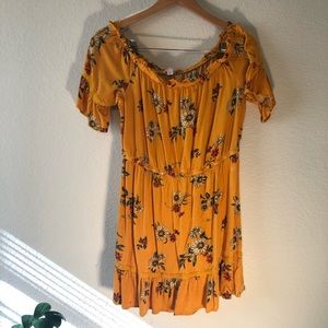 Floral Mustard dress